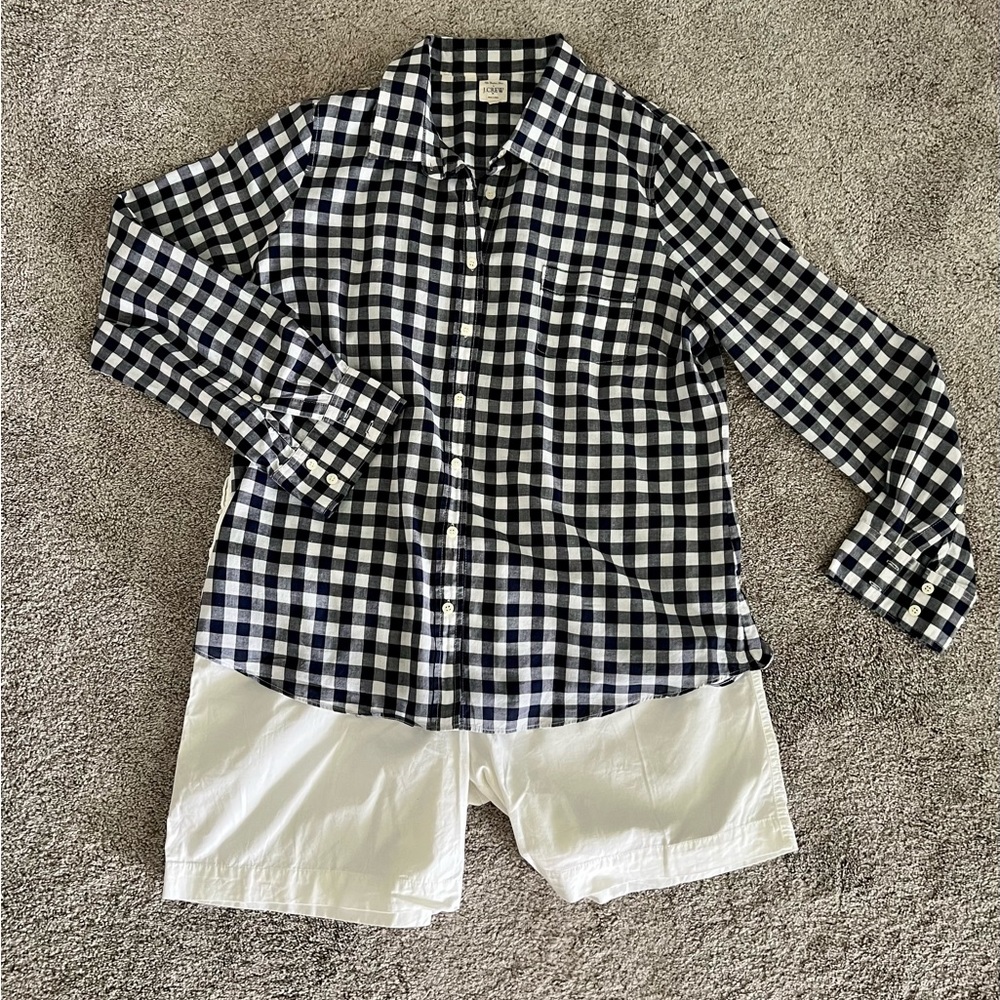 J. Crew the perfect shirt gingham top
